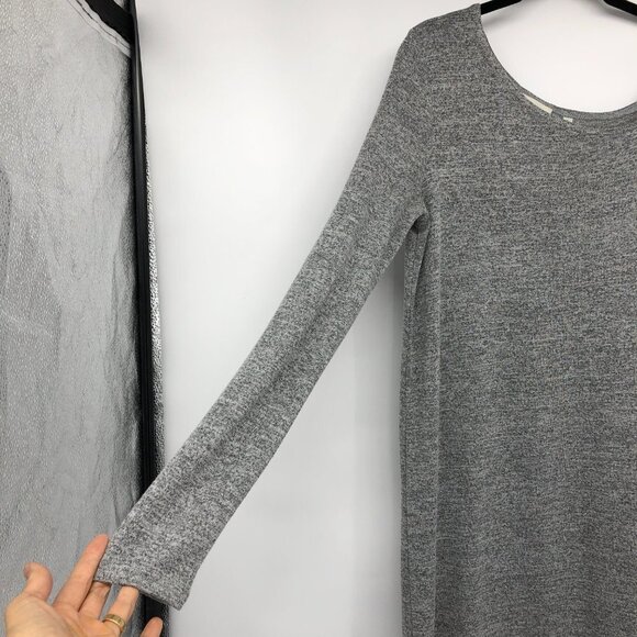 Aritzia Wilfred Free Grey Brinkley Dress Reposa Off One Shoulder Mini Dress S - Picture 7 of 16